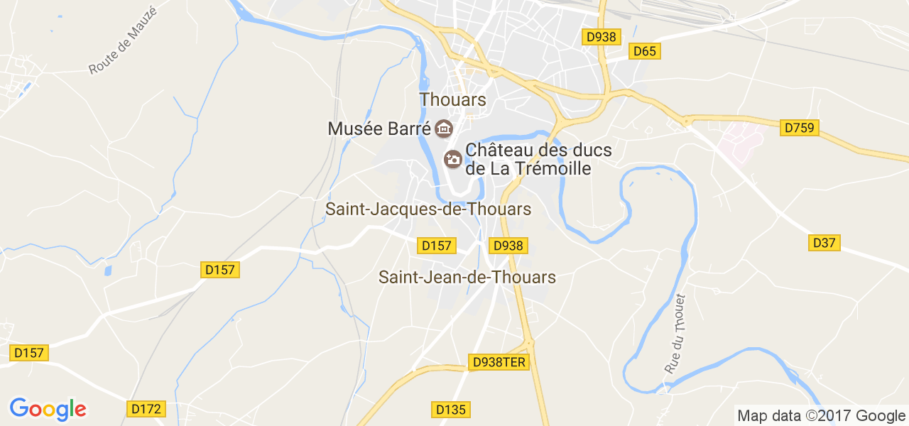 map de la ville de Saint-Jean-de-Thouars