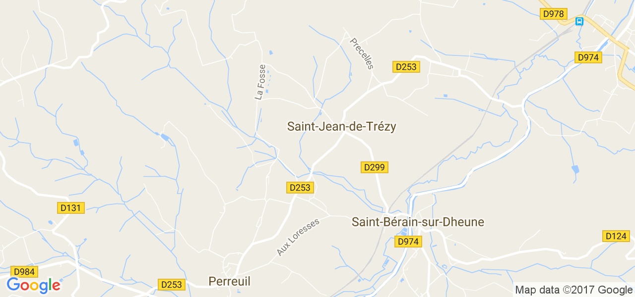 map de la ville de Saint-Jean-de-Trézy