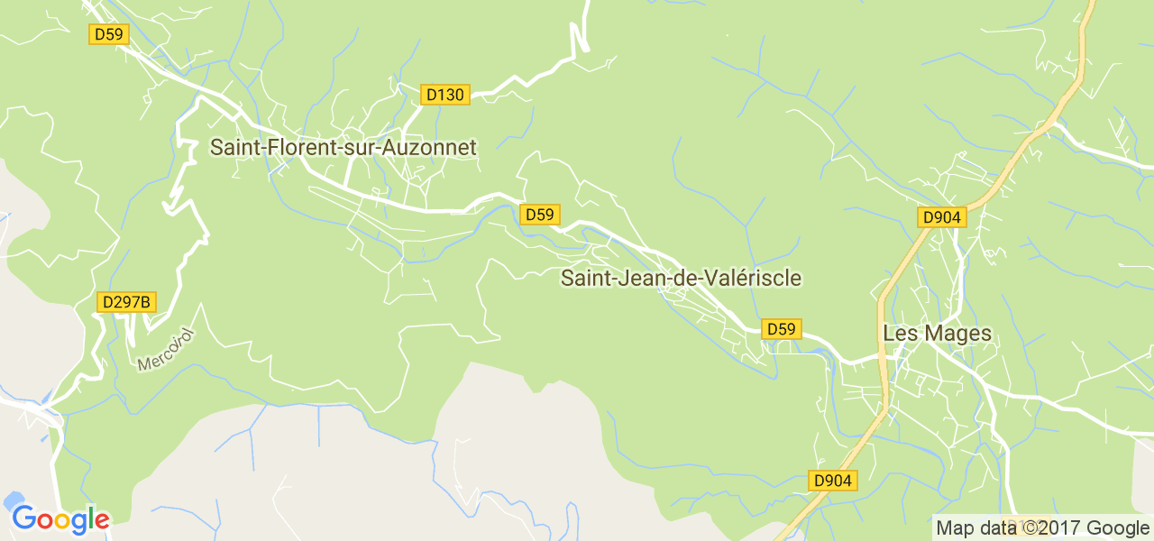 map de la ville de Saint-Jean-de-Valériscle