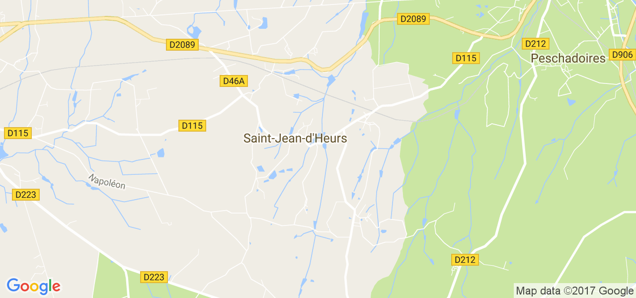 map de la ville de Saint-Jean-d'Heurs