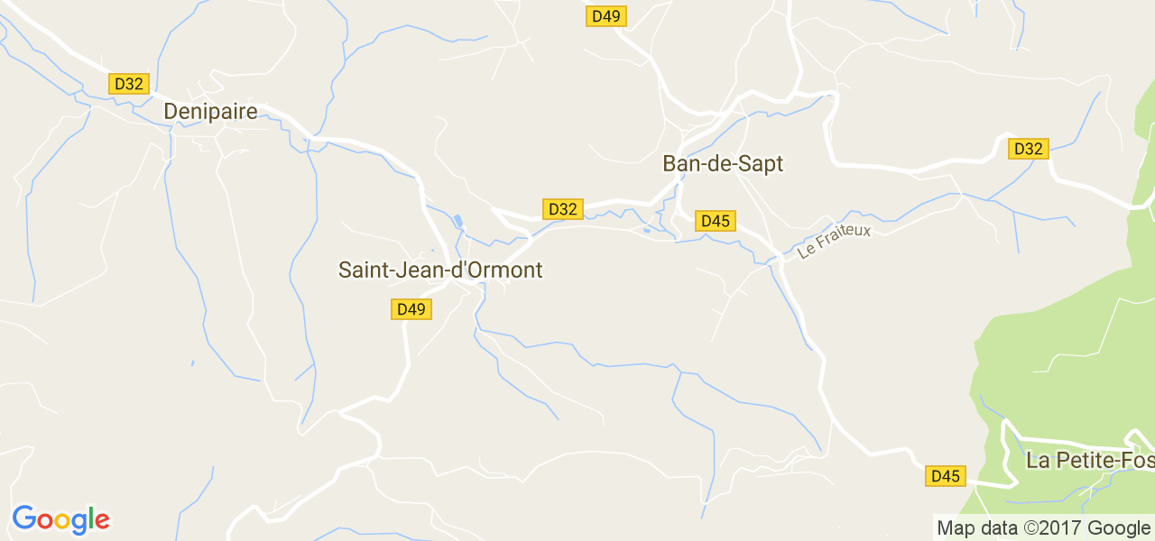 map de la ville de Saint-Jean-d'Ormont