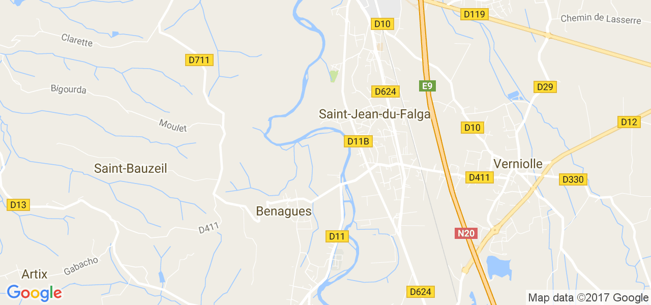 map de la ville de Saint-Jean-du-Falga