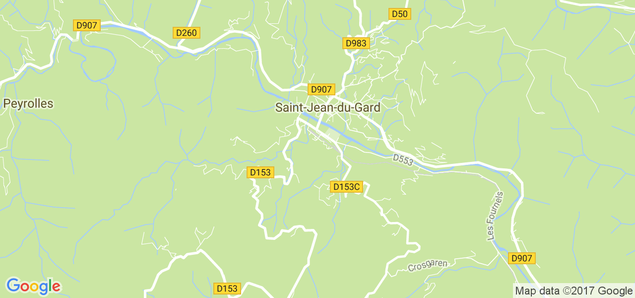 map de la ville de Saint-Jean-du-Gard