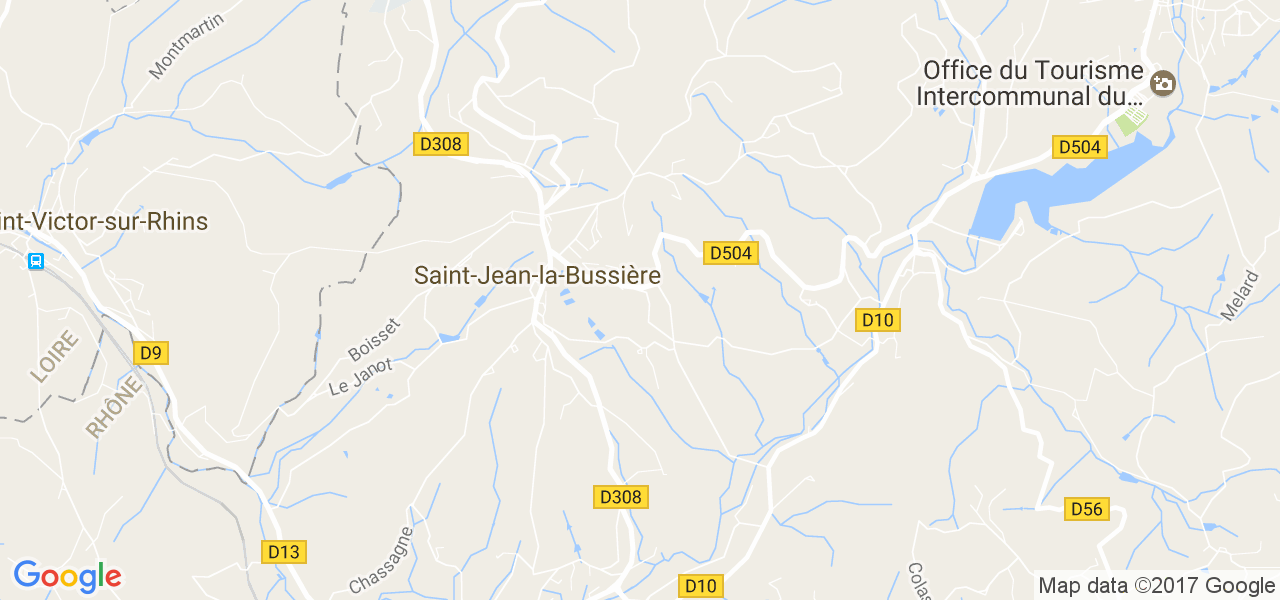 map de la ville de Saint-Jean-la-Bussière