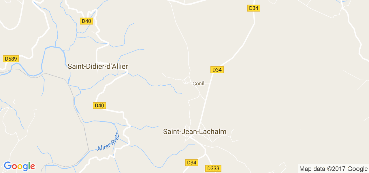 map de la ville de Saint-Jean-Lachalm