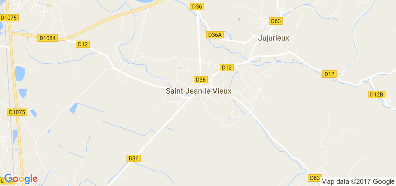 map de la ville de Saint-Jean-le-Vieux