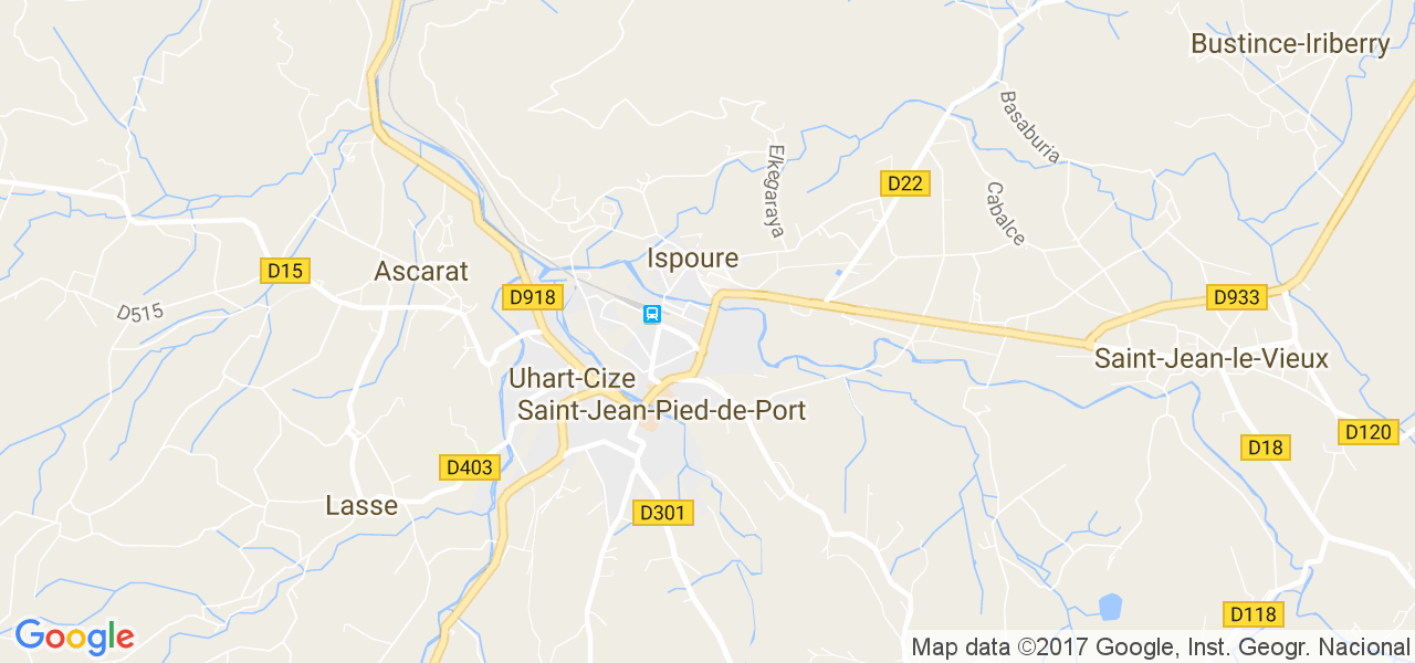 map de la ville de Saint-Jean-Pied-de-Port