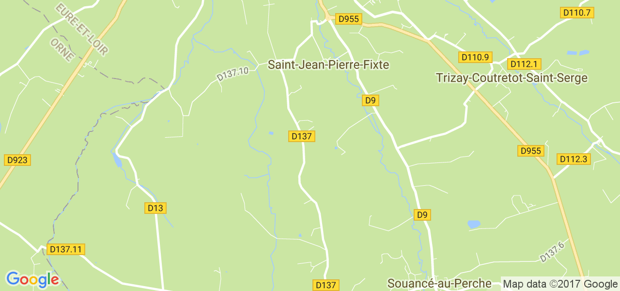 map de la ville de Saint-Jean-Pierre-Fixte