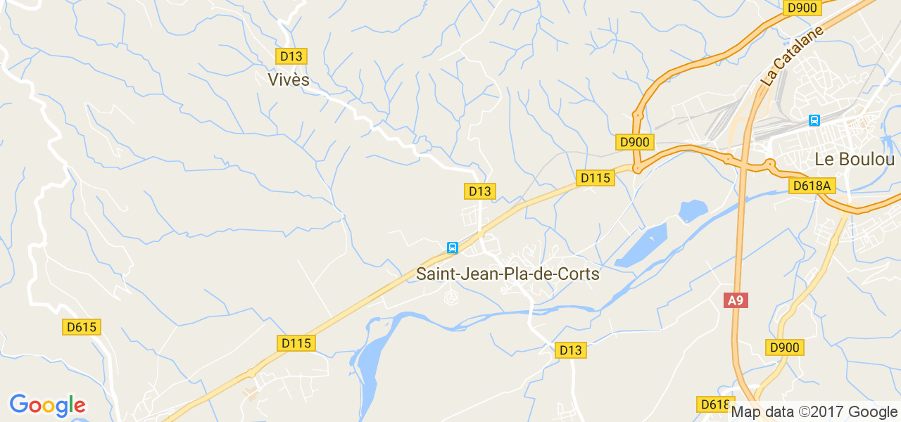 map de la ville de Saint-Jean-Pla-de-Corts