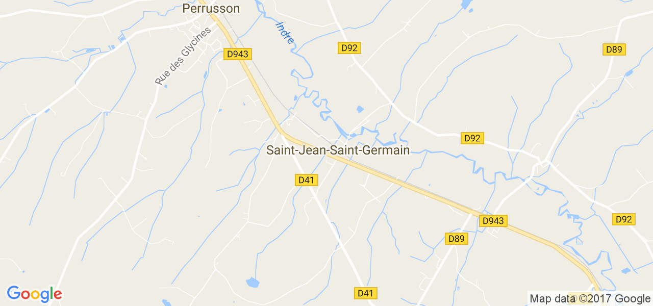 map de la ville de Saint-Jean-Saint-Germain