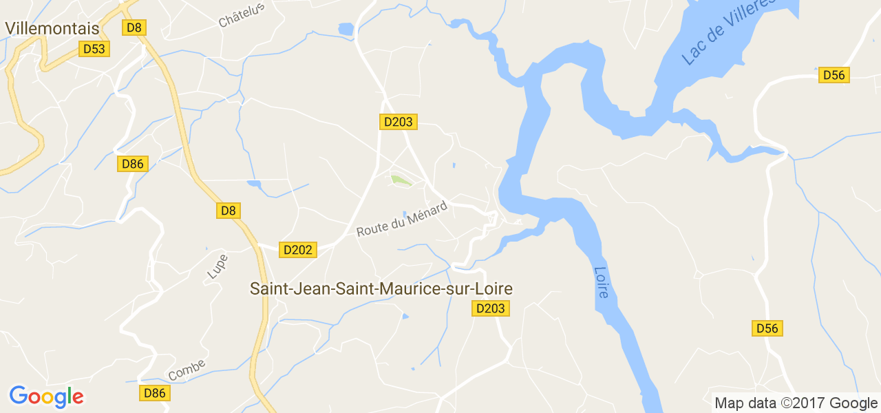 map de la ville de Saint-Jean-Saint-Maurice-sur-Loire