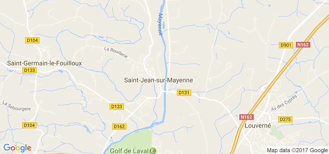 map de la ville de Saint-Jean-sur-Mayenne