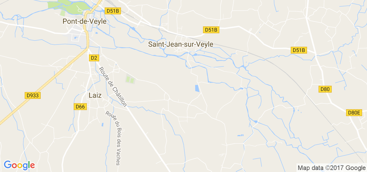 map de la ville de Saint-Jean-sur-Veyle