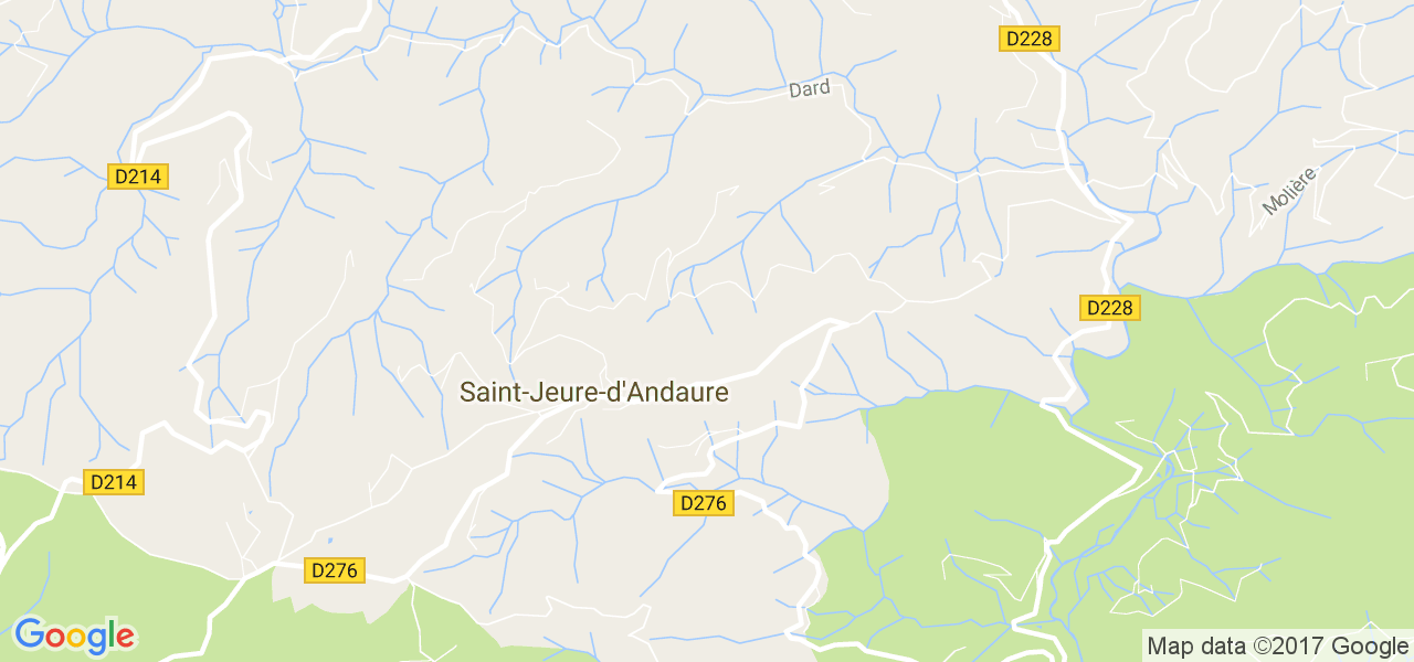 map de la ville de Saint-Jeure-d'Andaure