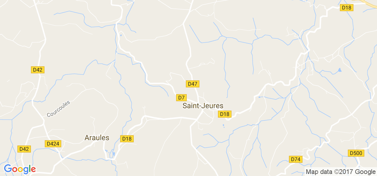 map de la ville de Saint-Jeures