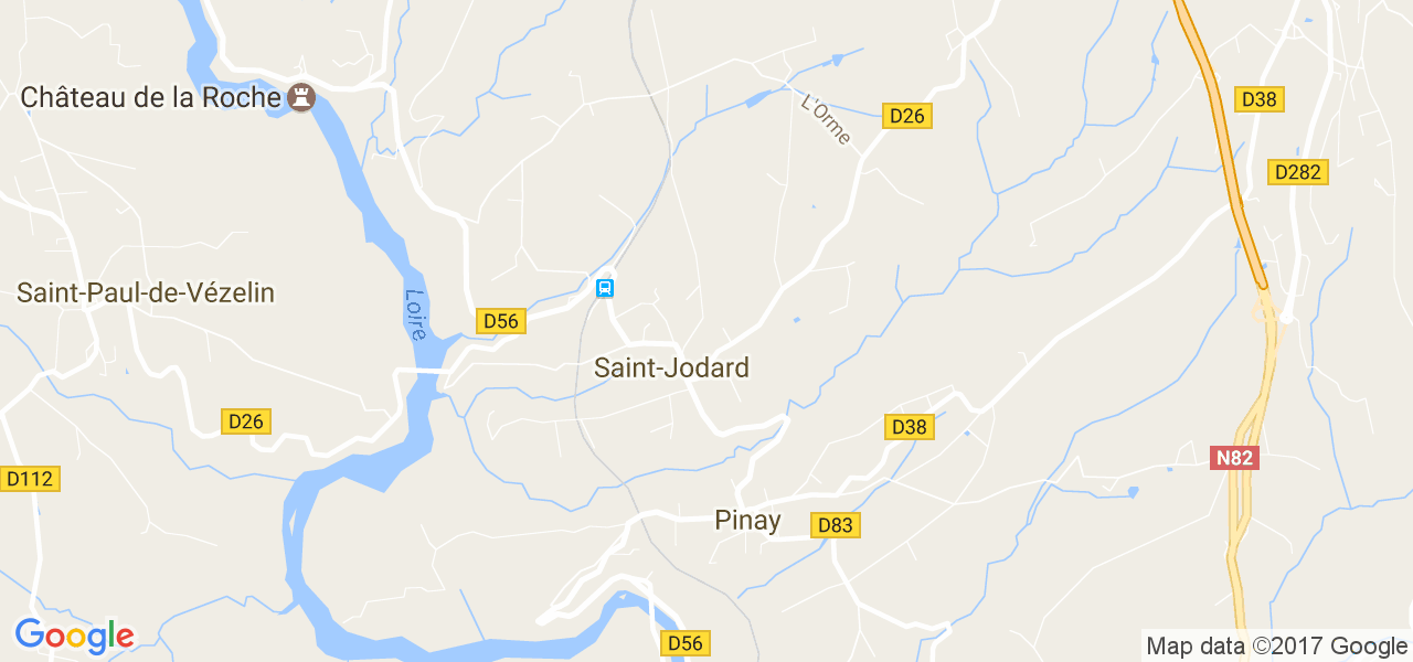 map de la ville de Saint-Jodard