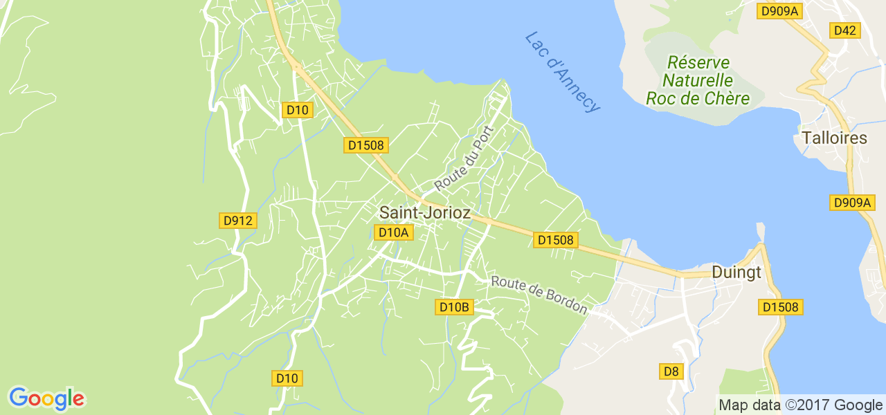 map de la ville de Saint-Jorioz