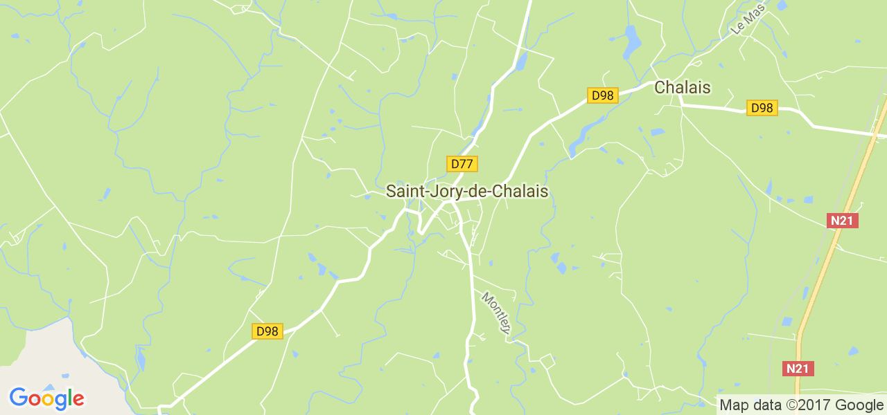 map de la ville de Saint-Jory-de-Chalais