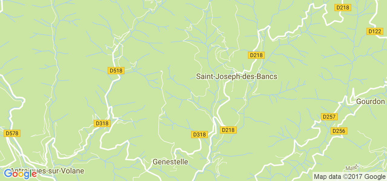 map de la ville de Saint-Joseph-des-Bancs