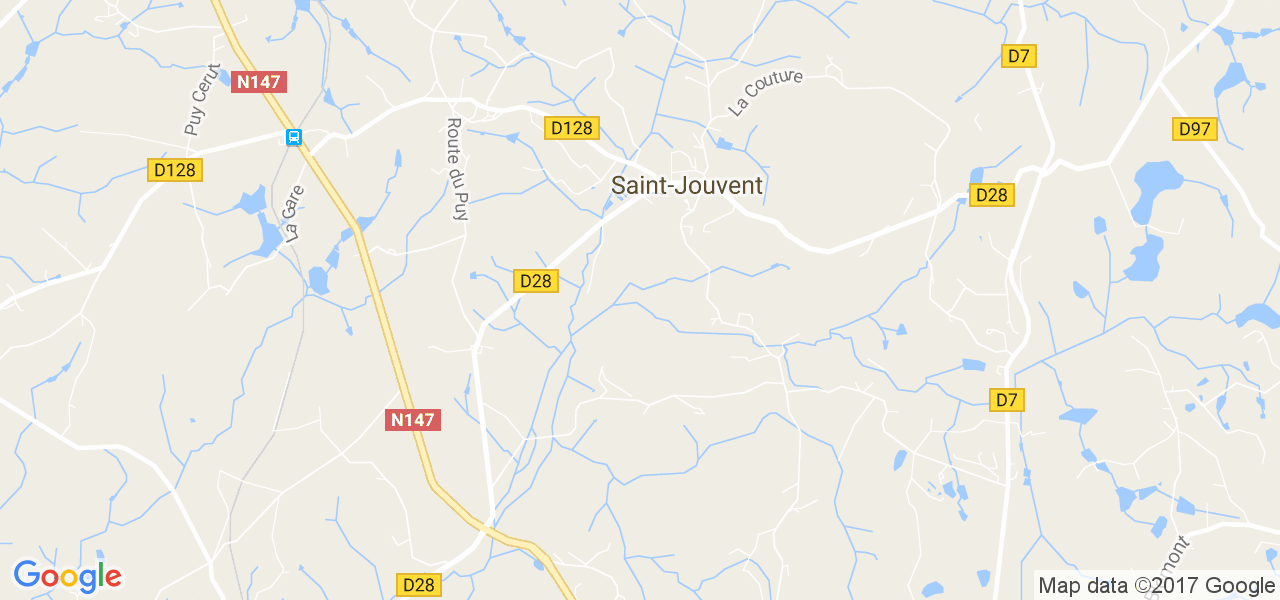 map de la ville de Saint-Jouvent