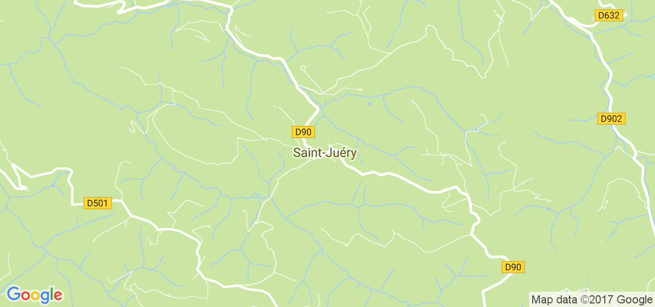 map de la ville de Saint-Juéry