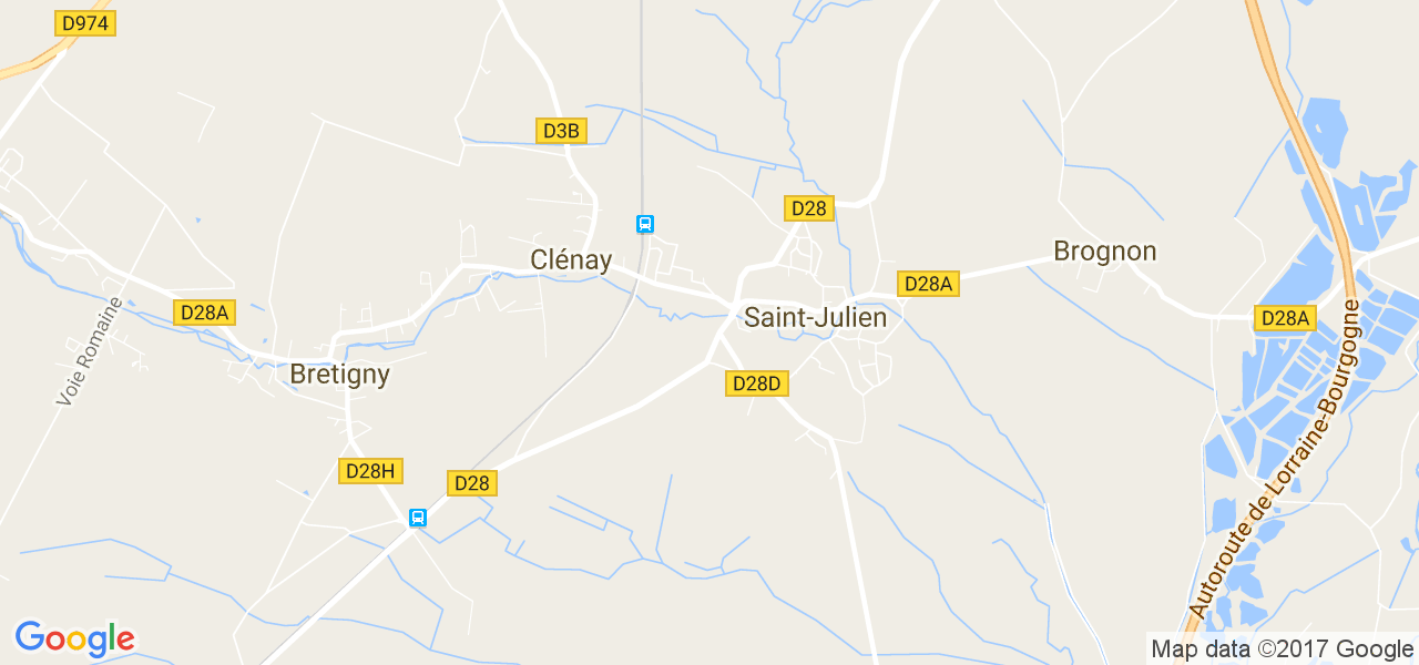 map de la ville de Saint-Julien