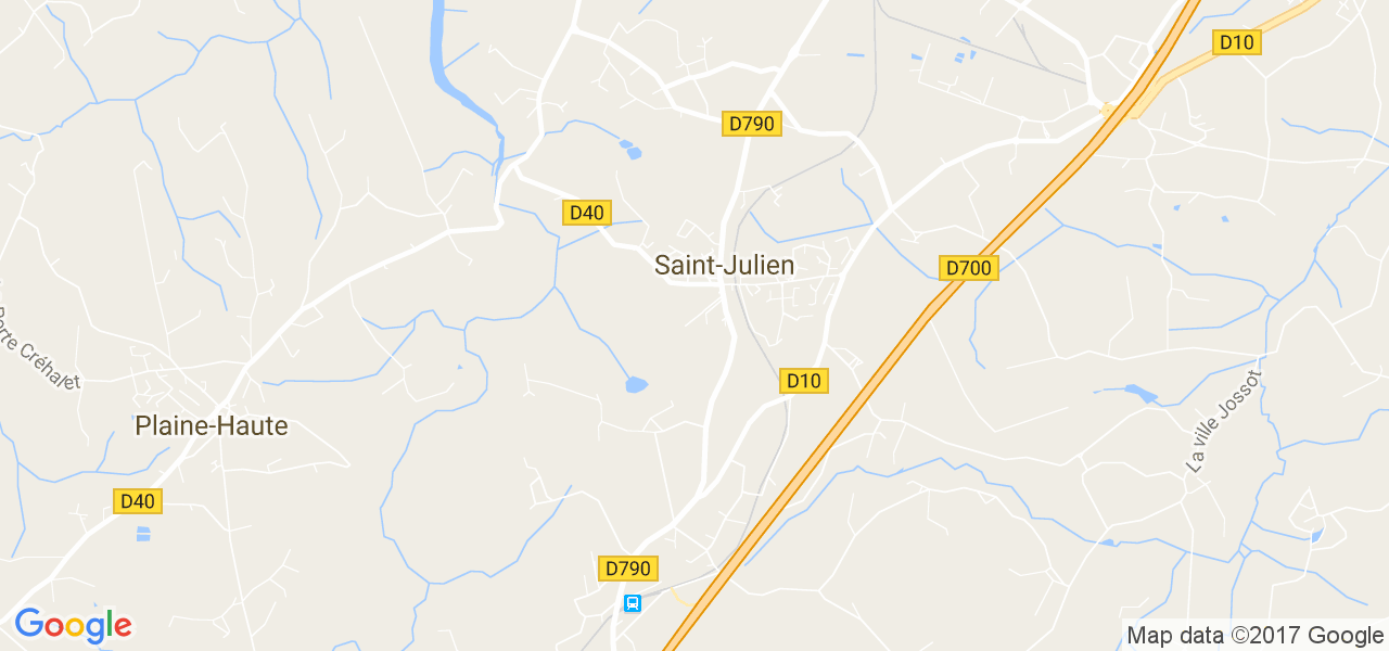 map de la ville de Saint-Julien