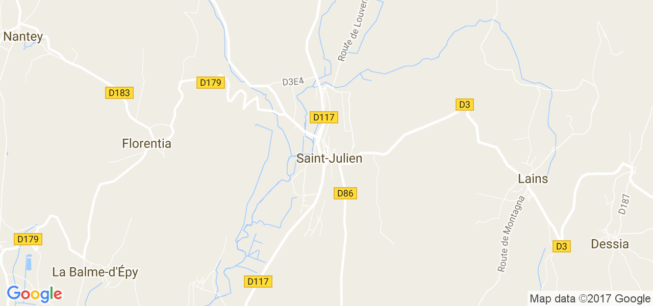 map de la ville de Saint-Julien