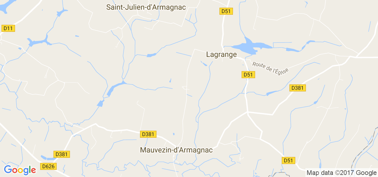 map de la ville de Saint-Julien-d'Armagnac