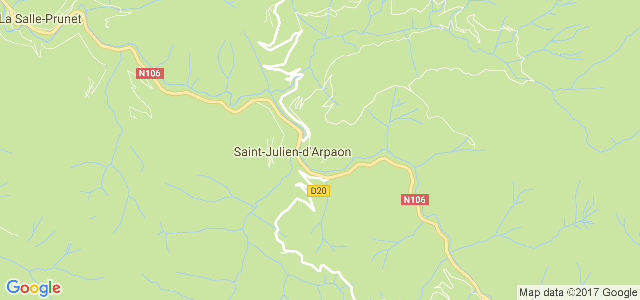 map de la ville de Saint-Julien-d'Arpaon