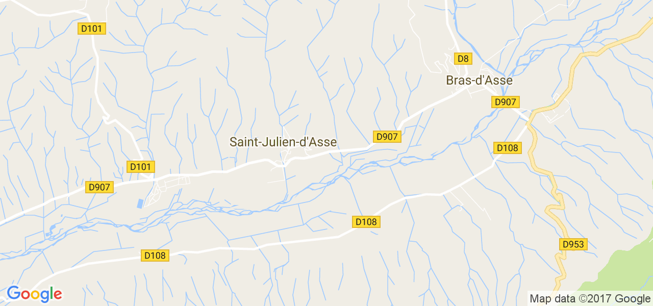 map de la ville de Saint-Julien-d'Asse