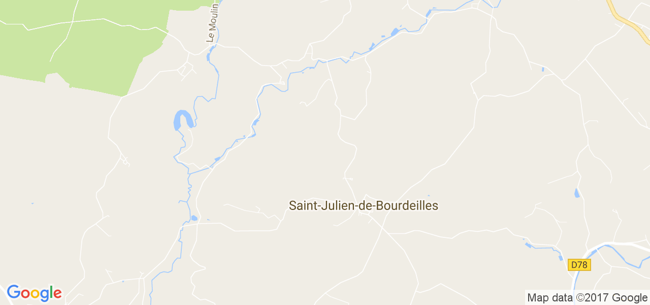 map de la ville de Saint-Julien-de-Bourdeilles