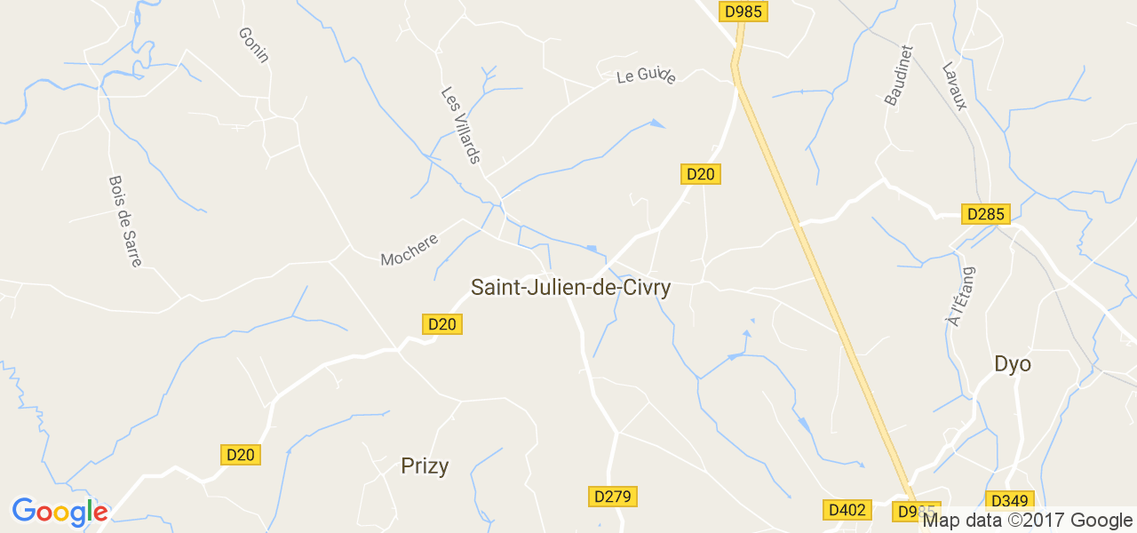 map de la ville de Saint-Julien-de-Civry