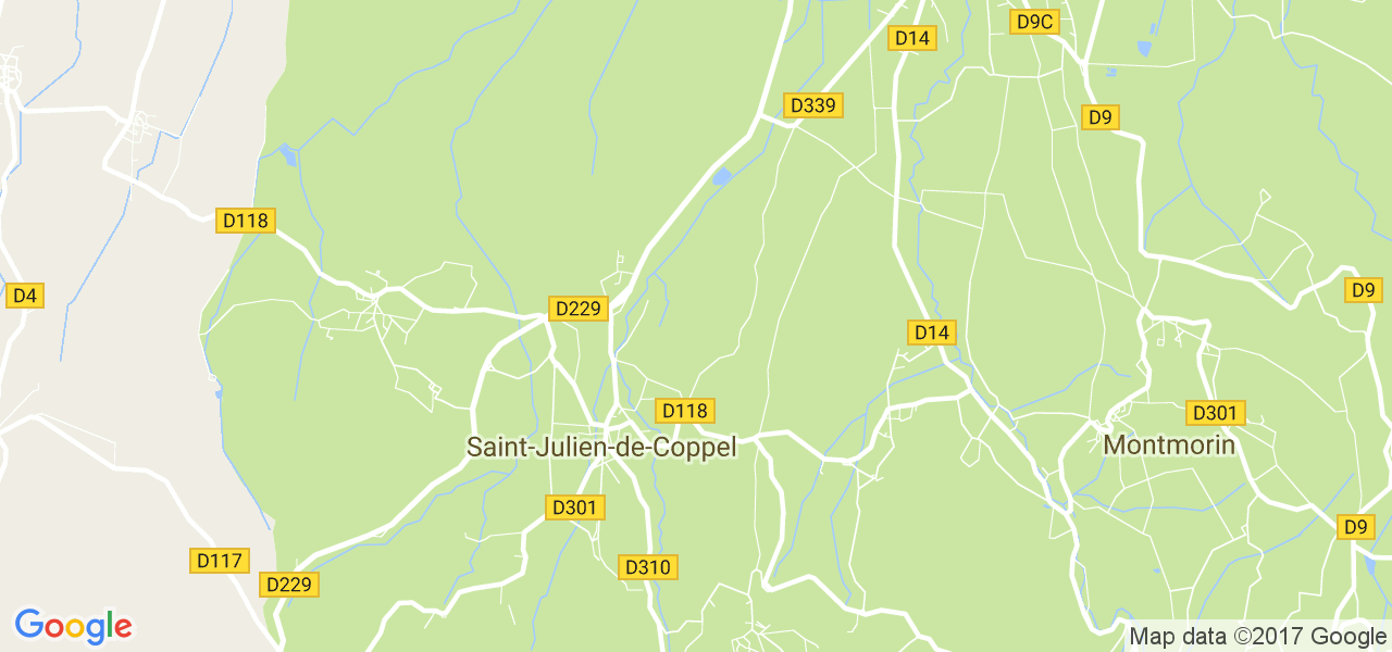 map de la ville de Saint-Julien-de-Coppel