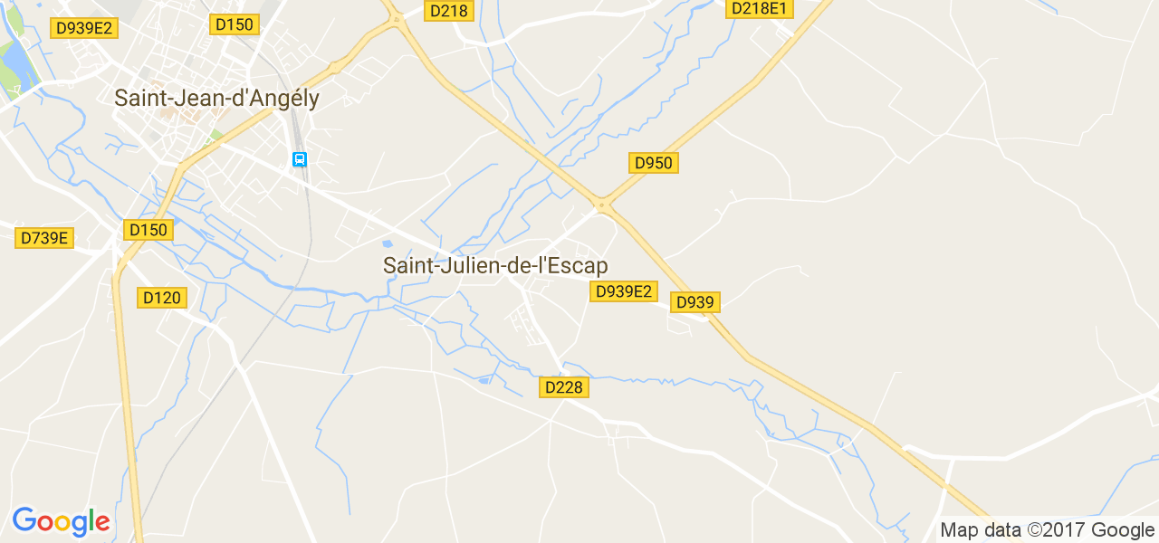 map de la ville de Saint-Julien-de-l'Escap