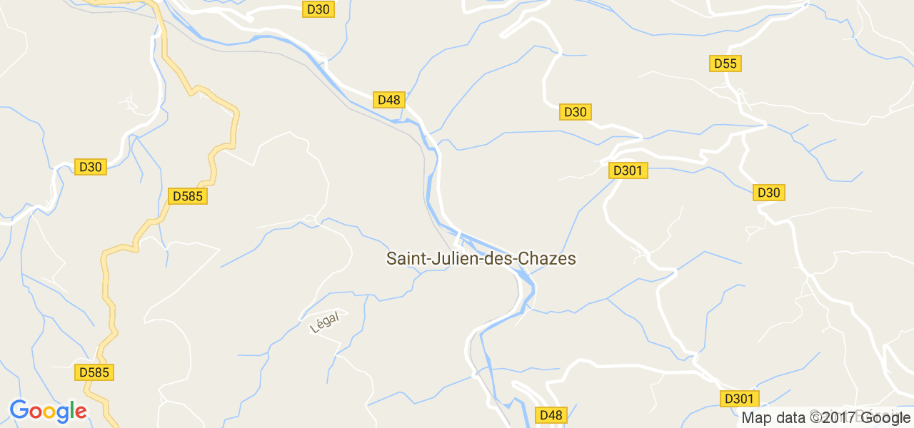 map de la ville de Saint-Julien-des-Chazes