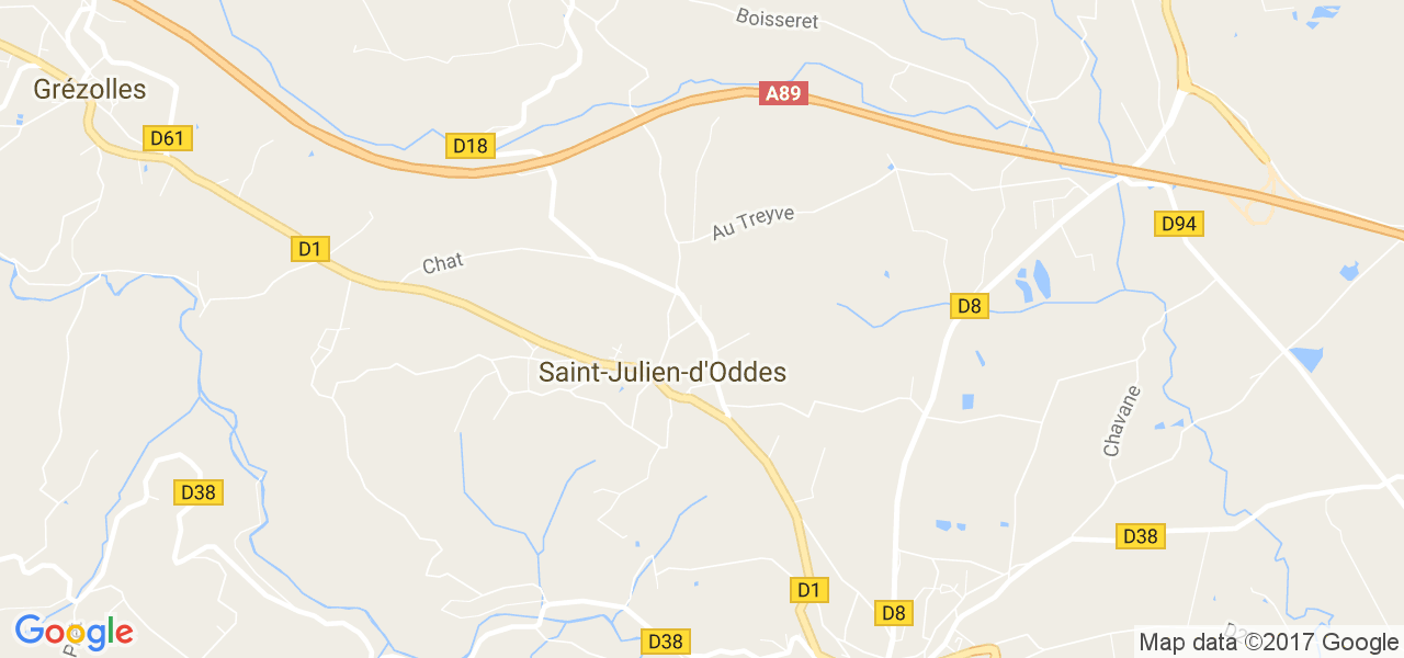 map de la ville de Saint-Julien-d'Oddes