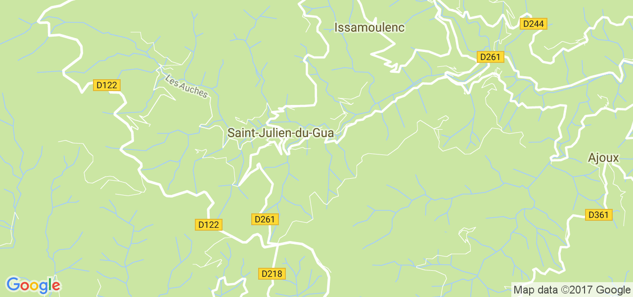 map de la ville de Saint-Julien-du-Gua