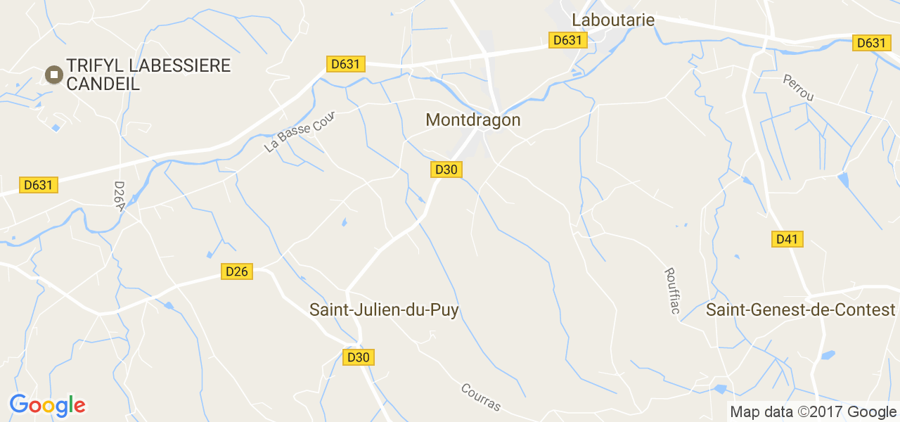 map de la ville de Saint-Julien-du-Puy