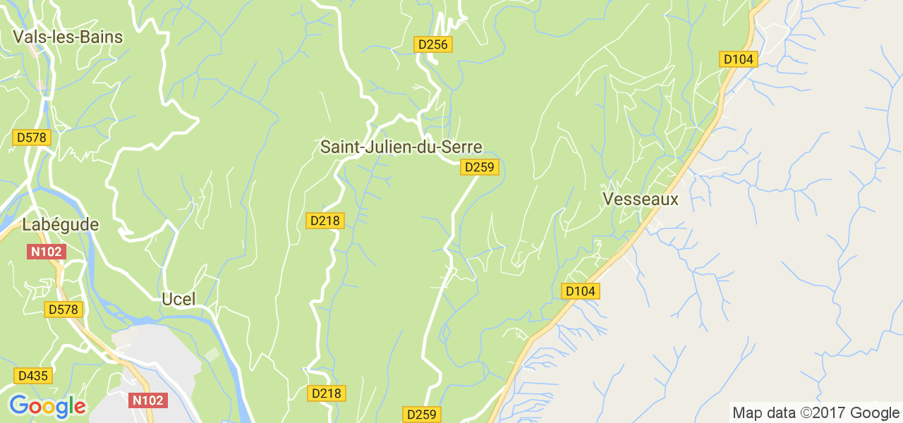 map de la ville de Saint-Julien-du-Serre