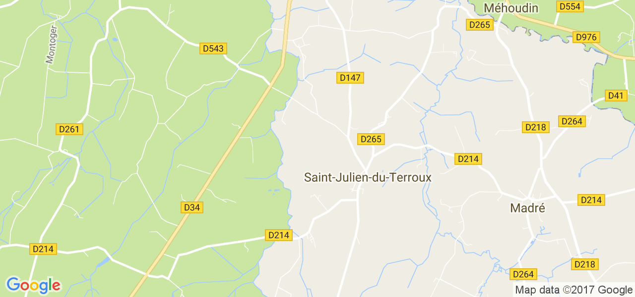 map de la ville de Saint-Julien-du-Terroux