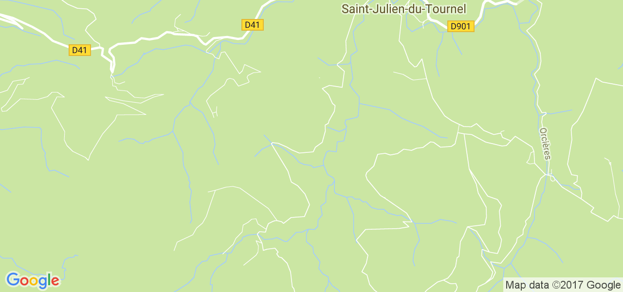 map de la ville de Saint-Julien-du-Tournel