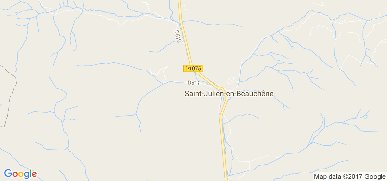 map de la ville de Saint-Julien-en-Beauchêne