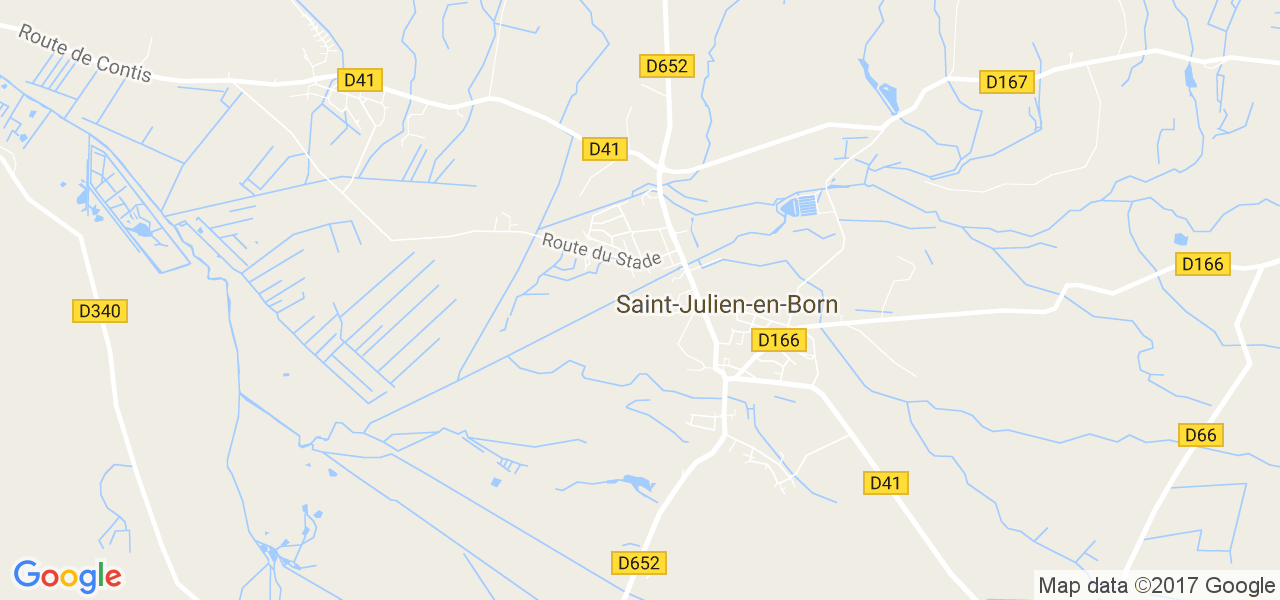 map de la ville de Saint-Julien-en-Born