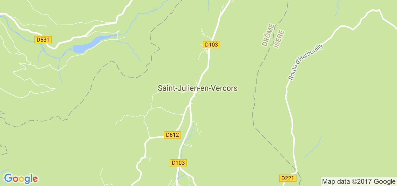 map de la ville de Saint-Julien-en-Vercors