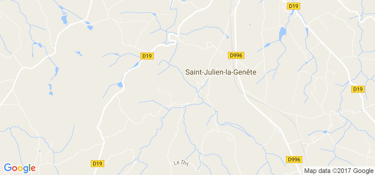 map de la ville de Saint-Julien-la-Genête