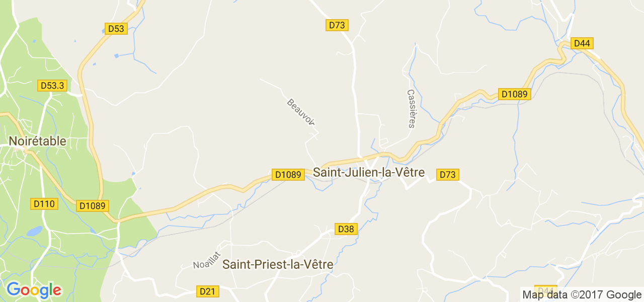 map de la ville de Saint-Julien-la-Vêtre