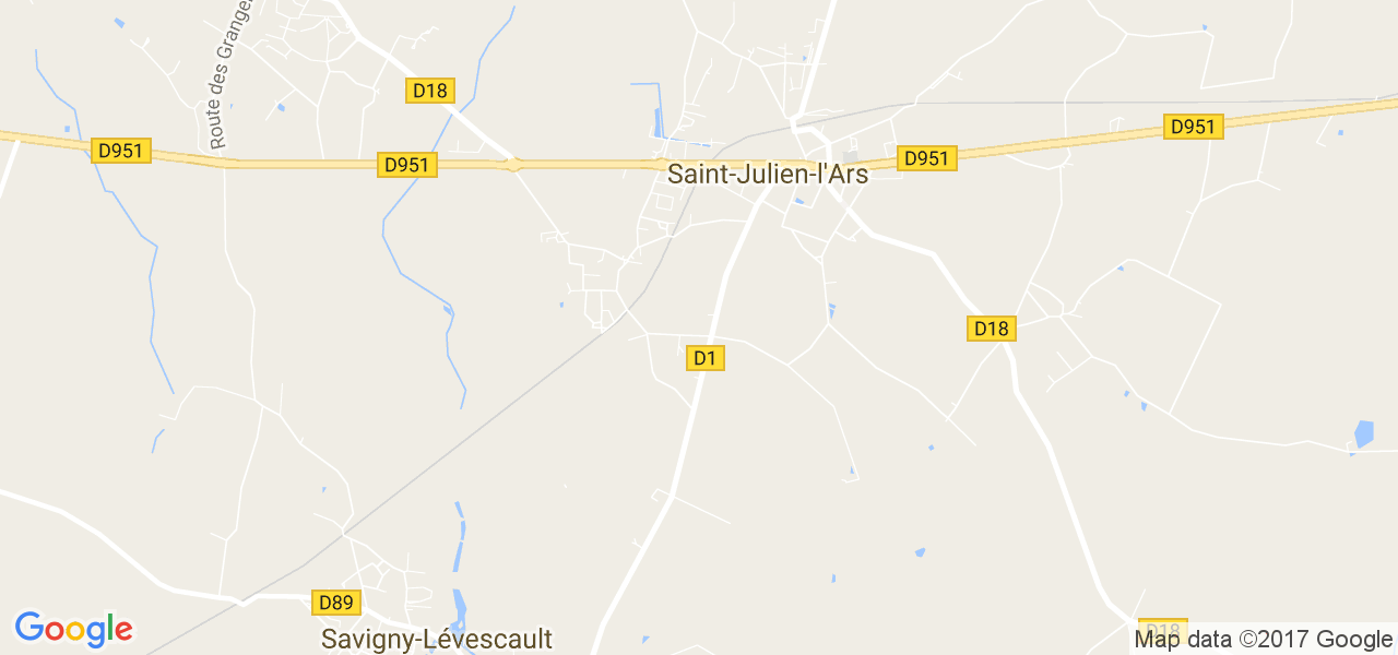 map de la ville de Saint-Julien-l'Ars