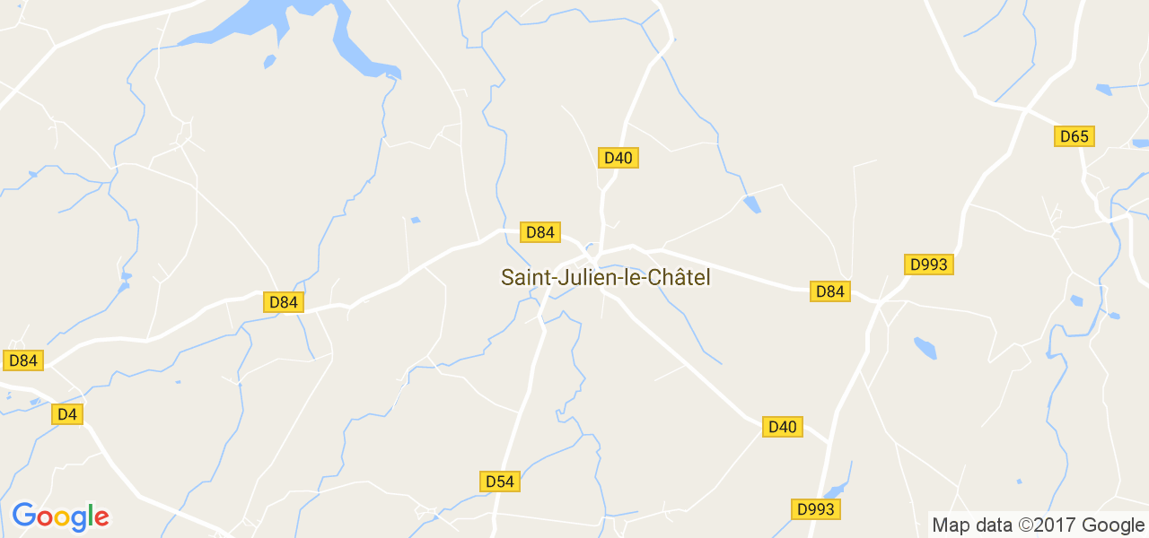 map de la ville de Saint-Julien-le-Châtel