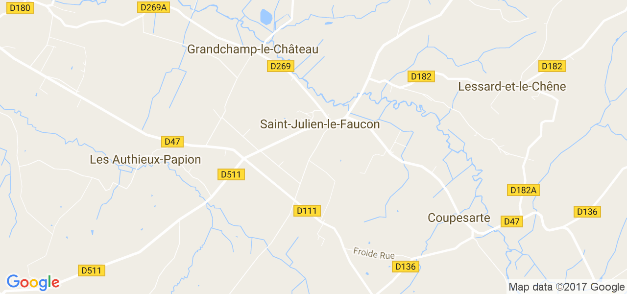 map de la ville de Saint-Julien-le-Faucon